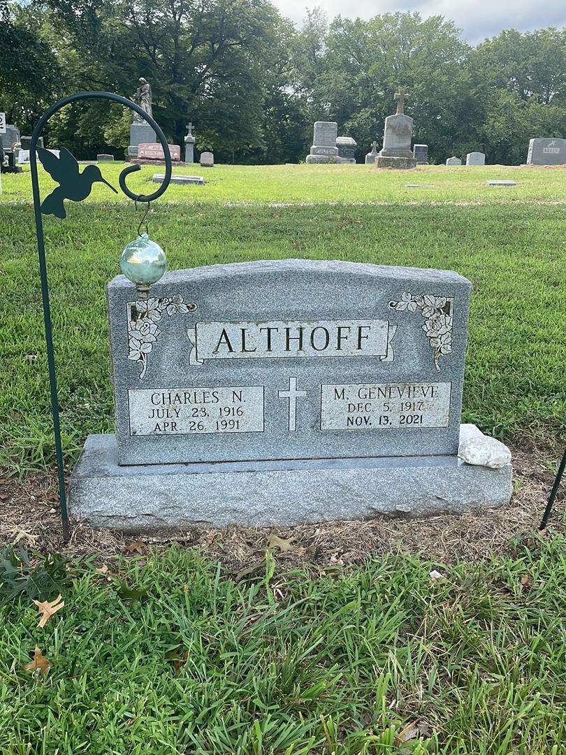 Charles N. Althoff's grave. Photo 1