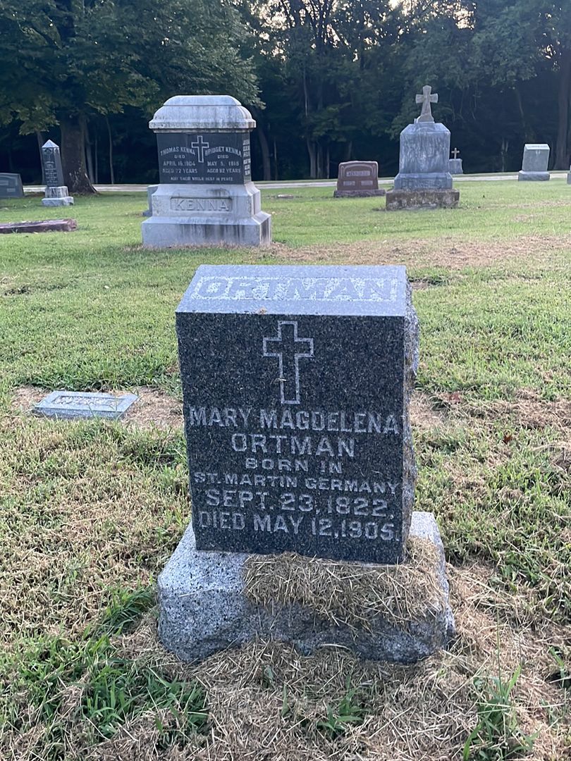 Mary Magdelena Ortman's grave. Photo 1
