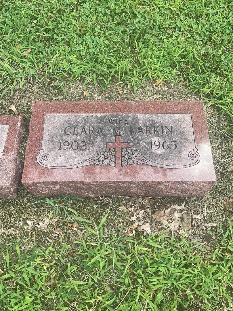 Clara M. Larkin's grave. Photo 1