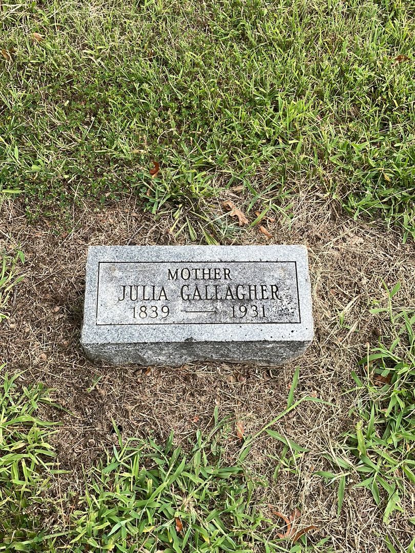 Julia Gallagher's grave. Photo 1