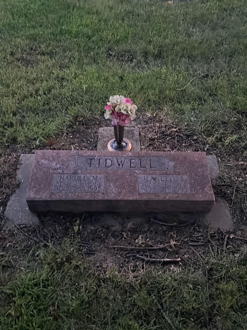 Jeanette Lenore Tidwell's grave. Photo 1