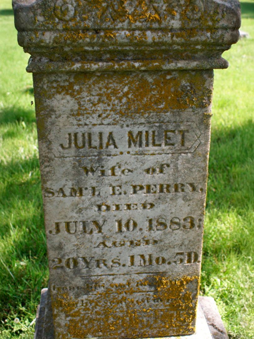 Julia Milett Perry's grave