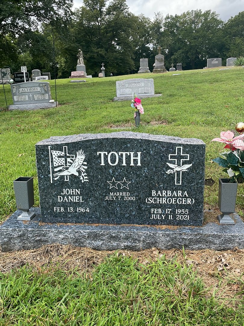 Barbara Schroeger Toth's grave. Photo 1