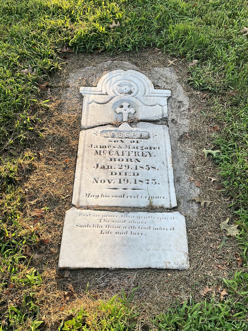 Joseph McCaffrey's grave. Photo 1