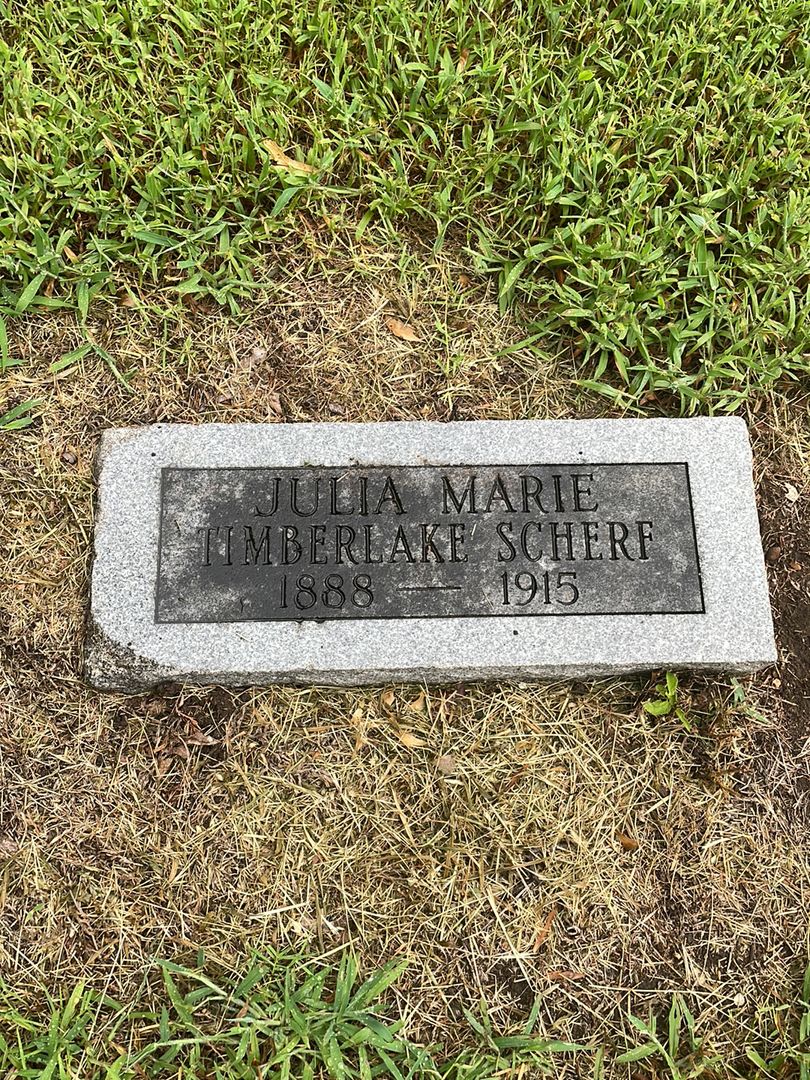 Julia Marie Timberlake Scherf's grave. Photo 1
