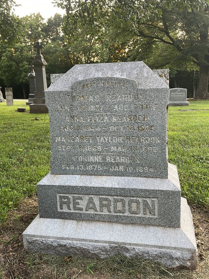 Anna Eliza Reardon's grave. Photo 1