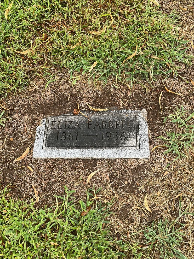 Eliza Farrell's grave. Photo 1