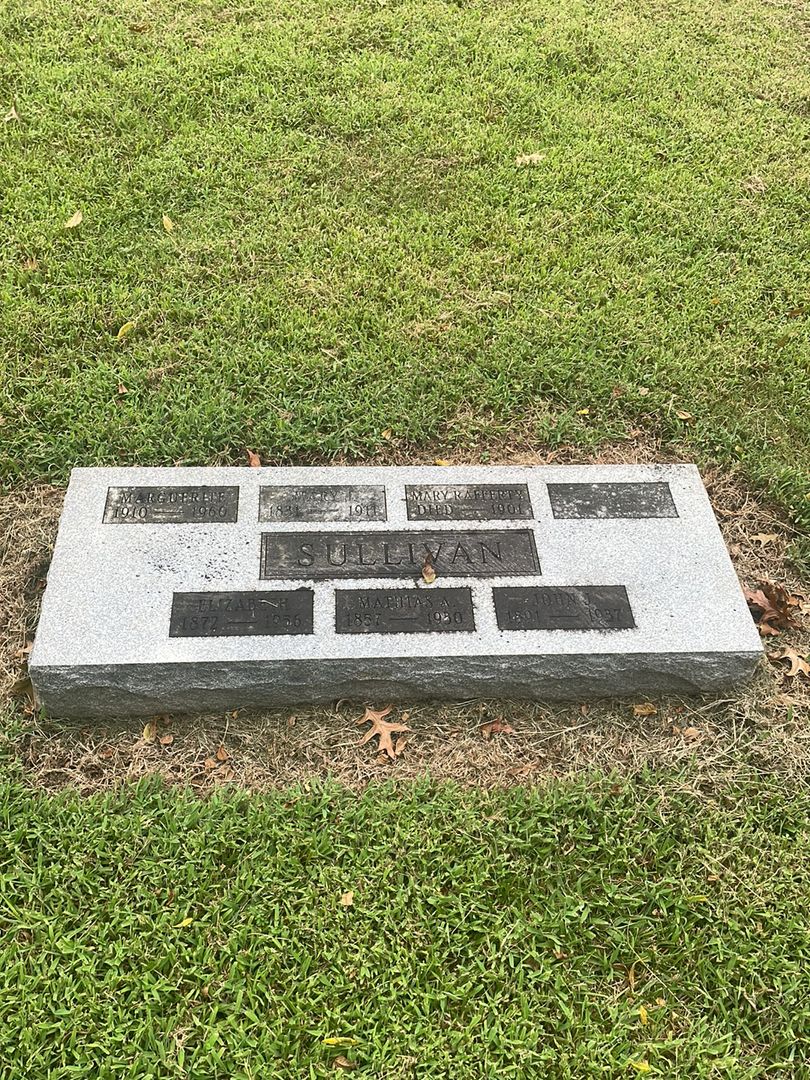 Mary Rafferty Sullivan's grave. Photo 1