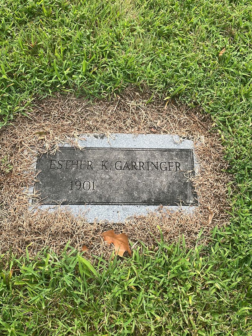 Esther Marie K. Garringer's grave. Photo 1